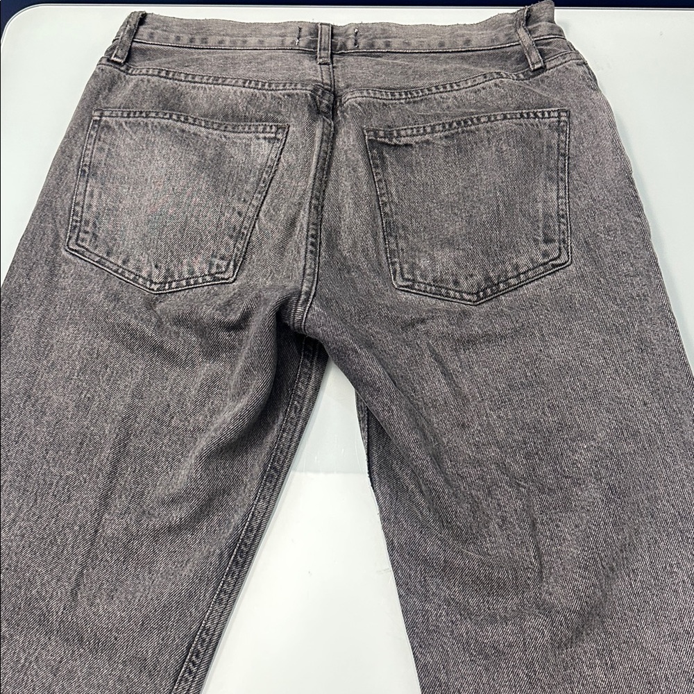 Agolde Faded Black Denim Straight Leg - Picture 5 of 8